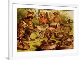 Indian Fakirs with King Cobras-F.W. Kuhnert-Framed Premium Giclee Print