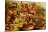 Indian Fakirs with King Cobras-F.W. Kuhnert-Mounted Premium Giclee Print