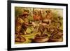 Indian Fakirs with King Cobras-F.W. Kuhnert-Framed Art Print