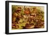 Indian Fakirs with King Cobras-F.W. Kuhnert-Framed Art Print