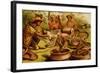 Indian Fakirs with King Cobras-F.W. Kuhnert-Framed Art Print