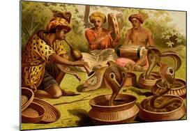 Indian Fakirs with King Cobras-F.W. Kuhnert-Mounted Art Print