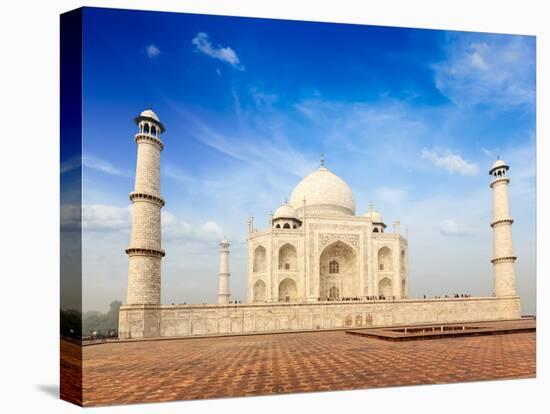Indian Famous Landmark - India Travel Background Taj Mahal. Agra, Uttar Pradesh, India-f9photos-Stretched Canvas