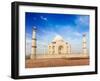 Indian Famous Landmark - India Travel Background Taj Mahal. Agra, Uttar Pradesh, India-f9photos-Framed Photographic Print