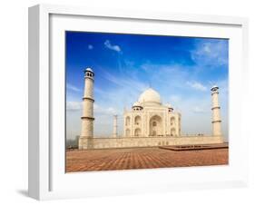 Indian Famous Landmark - India Travel Background Taj Mahal. Agra, Uttar Pradesh, India-f9photos-Framed Photographic Print