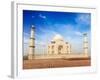 Indian Famous Landmark - India Travel Background Taj Mahal. Agra, Uttar Pradesh, India-f9photos-Framed Photographic Print