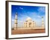 Indian Famous Landmark - India Travel Background Taj Mahal. Agra, Uttar Pradesh, India-f9photos-Framed Photographic Print