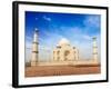 Indian Famous Landmark - India Travel Background Taj Mahal. Agra, Uttar Pradesh, India-f9photos-Framed Photographic Print