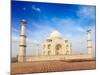 Indian Famous Landmark - India Travel Background Taj Mahal. Agra, Uttar Pradesh, India-f9photos-Mounted Photographic Print