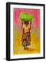 Indian Field Worker oil on board-Sue Wales-Framed Giclee Print