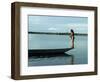 Indian Fishing with Bow and Arrow, Xingu, Amazon Region, Brazil, South America-Claire Leimbach-Framed Photographic Print