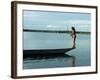 Indian Fishing with Bow and Arrow, Xingu, Amazon Region, Brazil, South America-Claire Leimbach-Framed Photographic Print