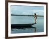 Indian Fishing with Bow and Arrow, Xingu, Amazon Region, Brazil, South America-Claire Leimbach-Framed Photographic Print