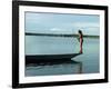 Indian Fishing with Bow and Arrow, Xingu, Amazon Region, Brazil, South America-Claire Leimbach-Framed Photographic Print