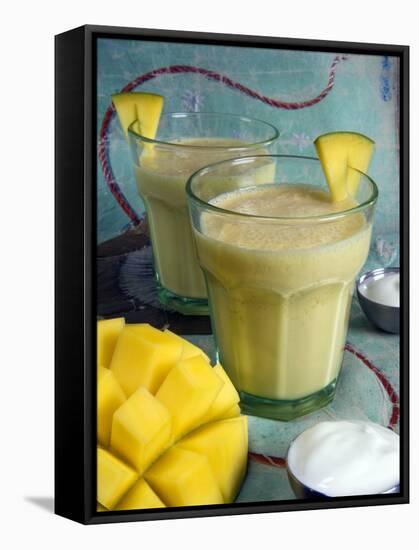 Indian Food, Lassi, Mango Juice, India-Tondini Nico-Framed Stretched Canvas