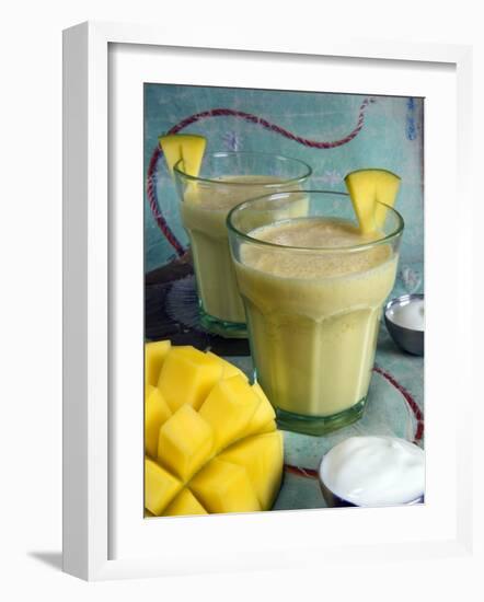 Indian Food, Lassi, Mango Juice, India-Tondini Nico-Framed Photographic Print