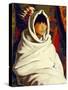 Indian Girl in a White Blanket, 1917-Robert Cozad Henri-Stretched Canvas