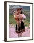 Indian Girl with Llama, Cusco, Peru-Pete Oxford-Framed Premium Photographic Print