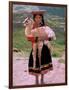 Indian Girl with Llama, Cusco, Peru-Pete Oxford-Framed Photographic Print