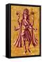 Indian God Ganpati in Blessing Posture. Vector Illustration-Vecton-Framed Stretched Canvas