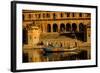 Indian Gondolier, Flower Holi Festival, Vrindavan, Uttar Pradesh, India, Asia-Laura Grier-Framed Photographic Print