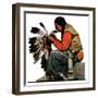 "Indian Headdress,"April 10, 1926-Edgar Franklin Wittmack-Framed Giclee Print