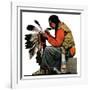 "Indian Headdress,"April 10, 1926-Edgar Franklin Wittmack-Framed Giclee Print