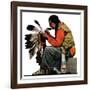 "Indian Headdress,"April 10, 1926-Edgar Franklin Wittmack-Framed Giclee Print