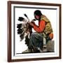 "Indian Headdress,"April 10, 1926-Edgar Franklin Wittmack-Framed Giclee Print