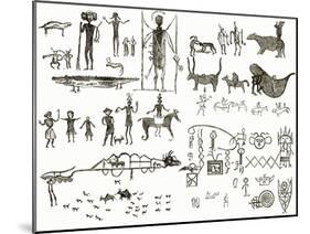 Indian Hieroglyphs-English-Mounted Giclee Print