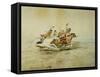 Indian Horse Race No. 4-Charles Marion Russell-Framed Stretched Canvas