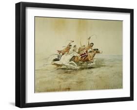Indian Horse Race No. 4-Charles Marion Russell-Framed Giclee Print