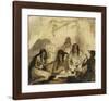 Indian Hospitality, Conversing with Signs-Alfred Jacob Miller-Framed Premium Giclee Print