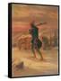 Indian Hunter in the Snow-Cornelius Krieghoff-Framed Stretched Canvas