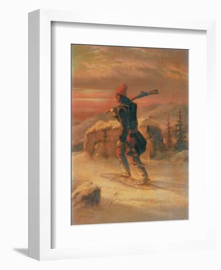 Indian Hunter in the Snow-Cornelius Krieghoff-Framed Giclee Print