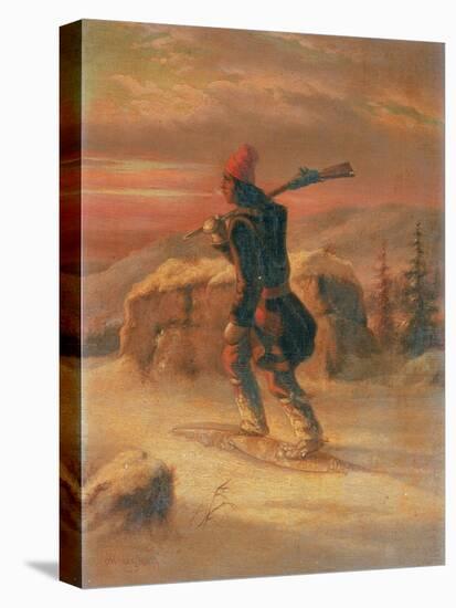 Indian Hunter in the Snow-Cornelius Krieghoff-Stretched Canvas