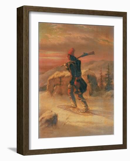 Indian Hunter in the Snow-Cornelius Krieghoff-Framed Giclee Print