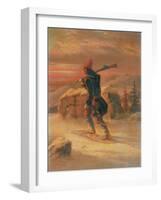 Indian Hunter in the Snow-Cornelius Krieghoff-Framed Giclee Print