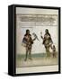 Indian Inhabitants, Watercolor Print, Newport, 1712-null-Framed Stretched Canvas