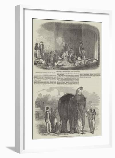 Indian Ivory Carvings for the Great Exhibition-null-Framed Giclee Print
