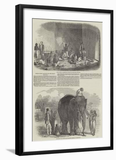 Indian Ivory Carvings for the Great Exhibition-null-Framed Giclee Print