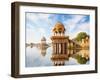 Indian Landmarks - Gadi Sagar Temple on Gadisar Lake - Jaisalmer, Rajasthan-pzAxe-Framed Photographic Print