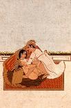 Lovers on a Terrace with White Flowers, Murshidabad, C.1775, (Gouache on Paper)-Indian-Giclee Print
