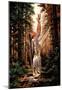 Indian Maiden Pray in Woods Art Print Poster-null-Mounted Poster