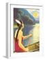 Indian Maiden Watching the Sunset-null-Framed Giclee Print