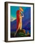 Indian Maiden With Tom Tom-Edward Eggleston-Framed Art Print