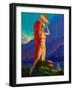Indian Maiden With Tom Tom-Edward Eggleston-Framed Art Print