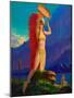 Indian Maiden With Tom Tom-Edward Eggleston-Mounted Art Print