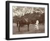 Indian Man and Girl with Horse-null-Framed Photographic Print