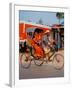 Indian Man in Bicycle Rickshaw, India-Dee Ann Pederson-Framed Photographic Print